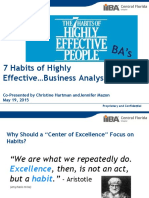 7 Habits of Highly Effective Business Analysts IIBA May 2015 (DRAFT)