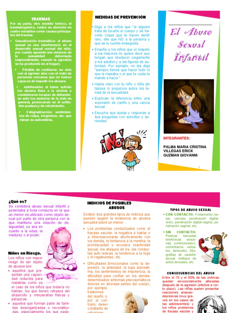 Tríptico sobre Abuso Infantil y Prevención | PDF | Abuso Sexual ...