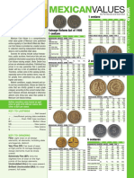 Mexican coin values guide with prices for centavos from 1905-1973