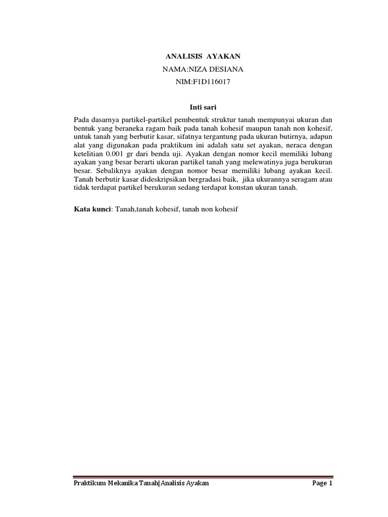 Analisis Ayakan Pdf