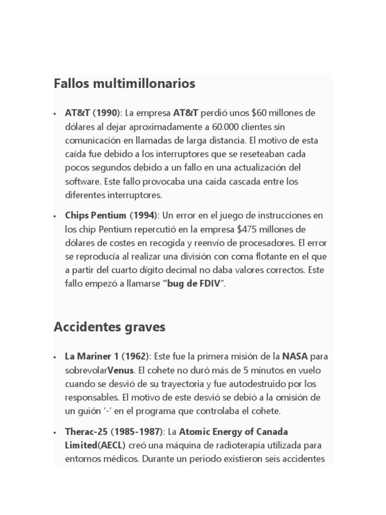 Fallas De Software Pdf Science Programa Espacial