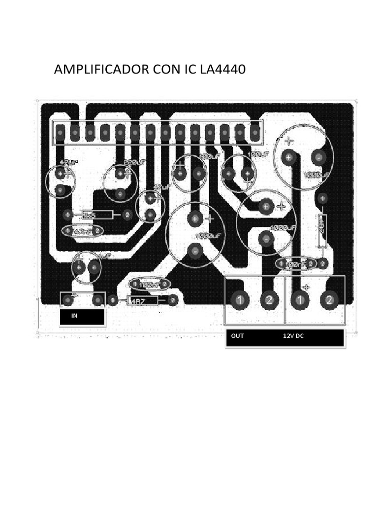 Amplificador com IC LA4440: Diagrama e Layout | PDF