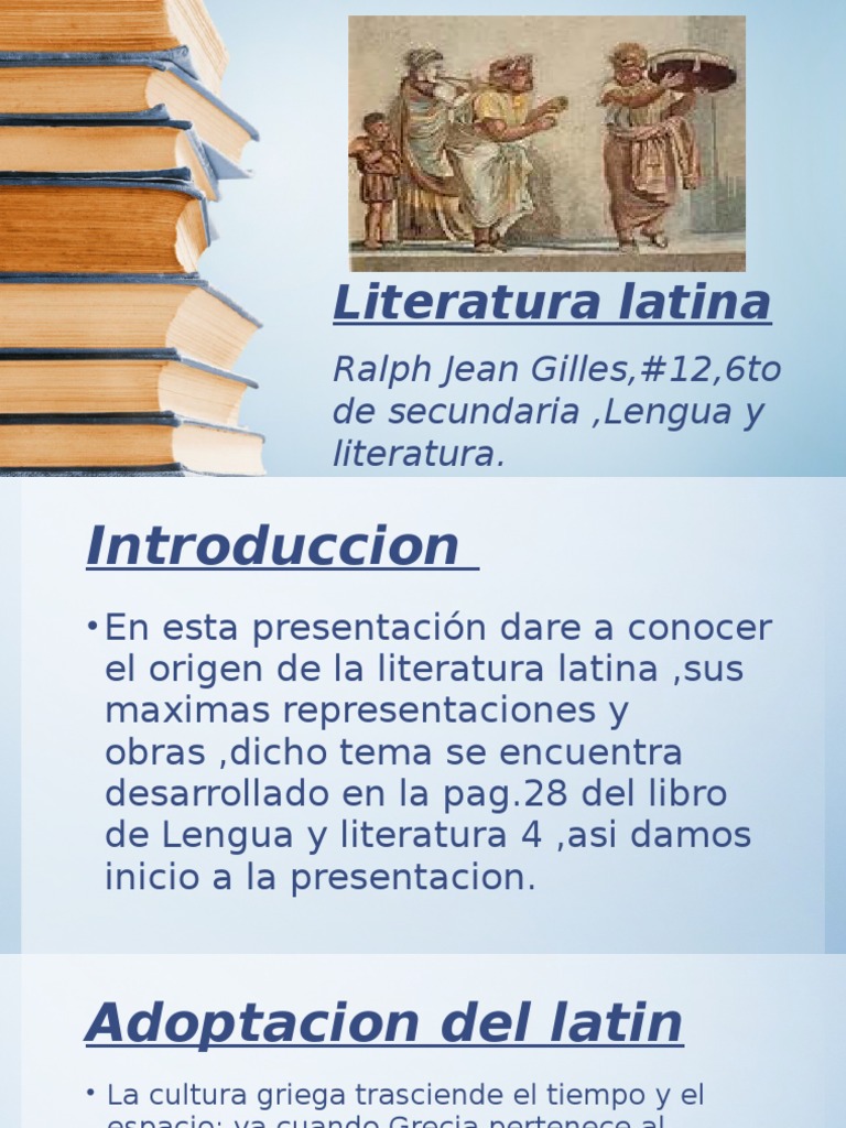 Origen y legado de la literatura latina | PDF | Arte | Historia