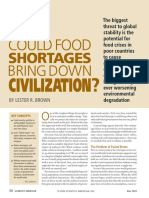Could Food Shortages Bring Down Civilization'