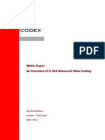 White Paper: An Overview of H.264 Advanced Video Coding: Iain Richardson Vcodex / Onecodec 2007-2011