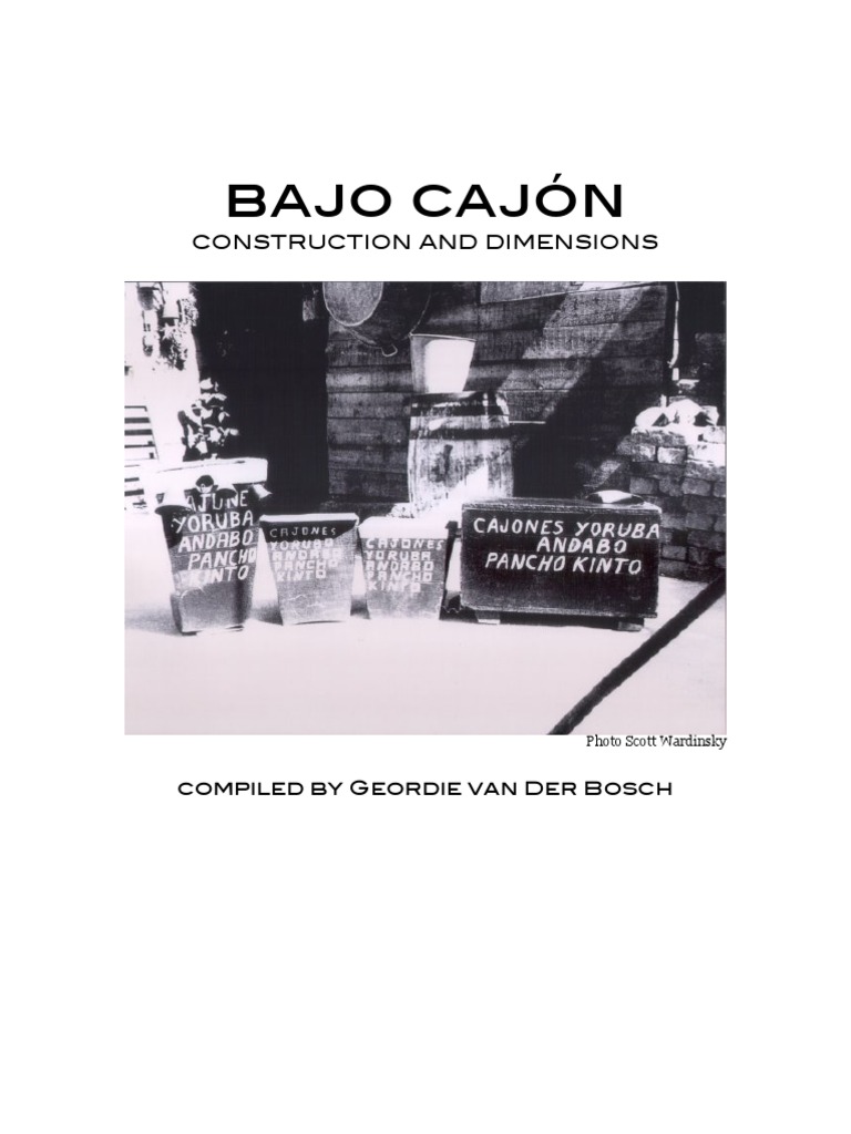Bajo Cajon Construction and Dimensions. PDF