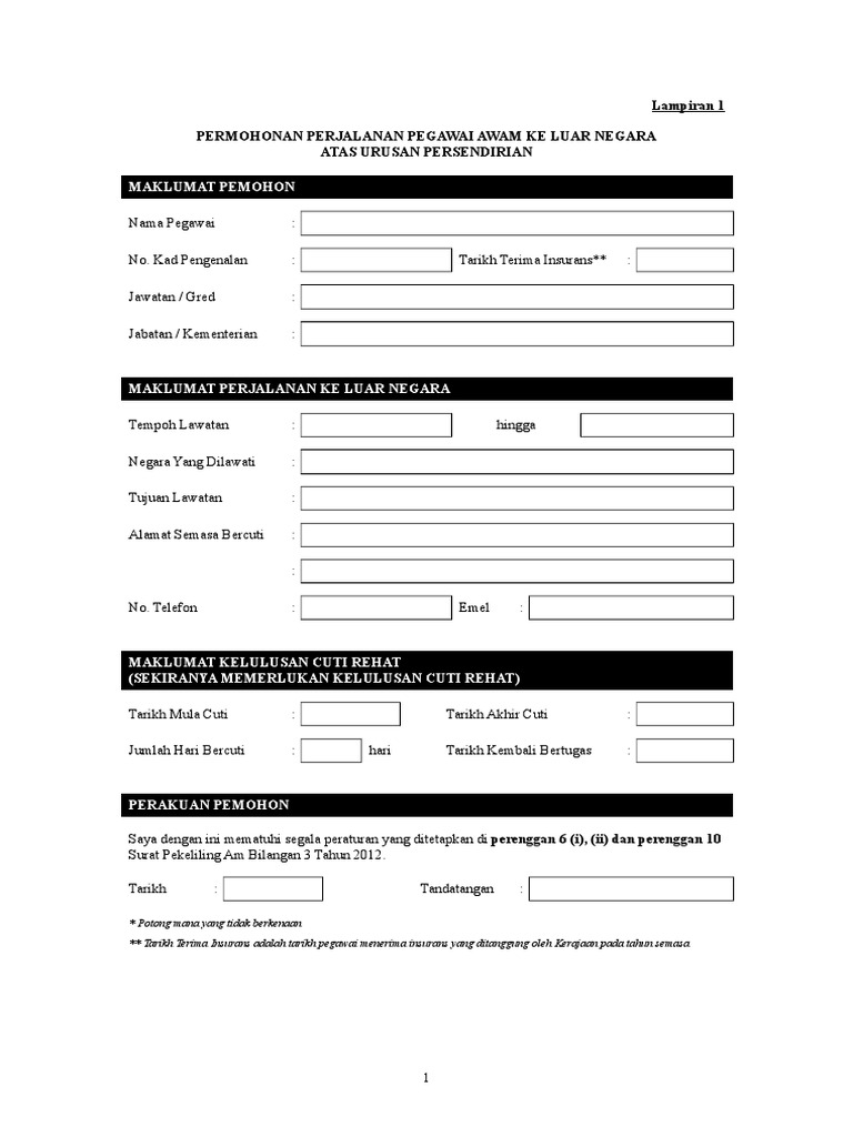 Borang Permohonan Ke Luar Negara  mariubuyana