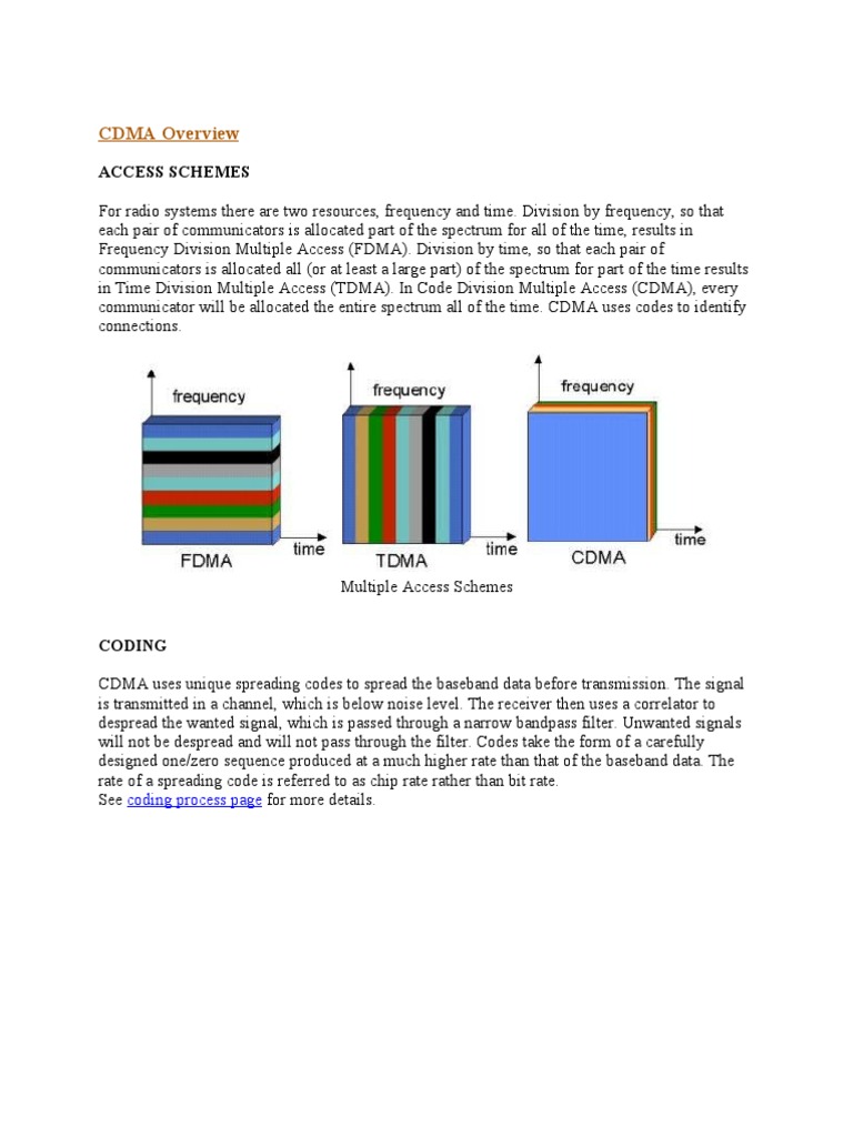CDMA Access and Power Control Overview | PDF | Channel Access Method ...