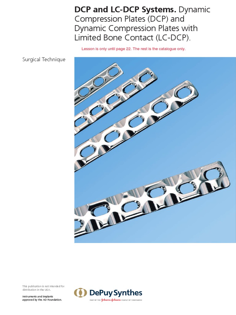 Dynamic Compression PLates - Synthes | PDF | Screw | Anatomical Terms Of  Location