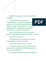 Aplicación de Agentes Químicos Del Etileno Endógeno y Exógeno