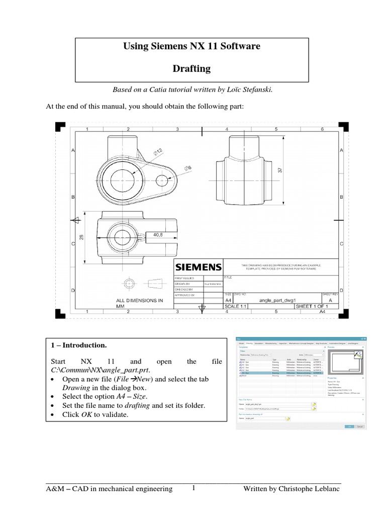 NX Tutorial Drafting en | Download Free PDF | Computer Aided Design ...