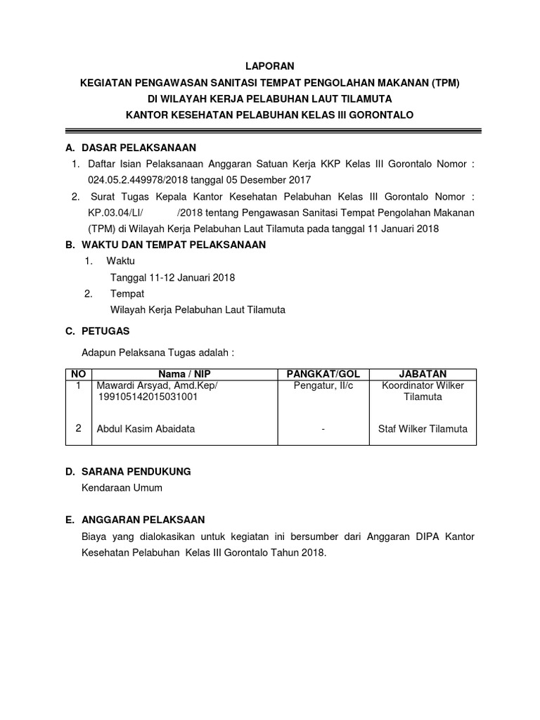 Contoh Laporan Kegiatan Usaha Makanan Awetan Dari Bahan Nabati - Nusagates