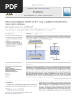 Enhanced Hydrophilicity and Salt Rejection Study of Graphene Oxide-polysulfone Mixed Matrix Membrane