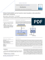 Enhanced Hydrophilicity and Salt Rejection Study of Graphene Oxide-polysulfone Mixed Matrix Membrane