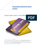 Power Save Card método exclusivo para ecônimezar até 30% de luz