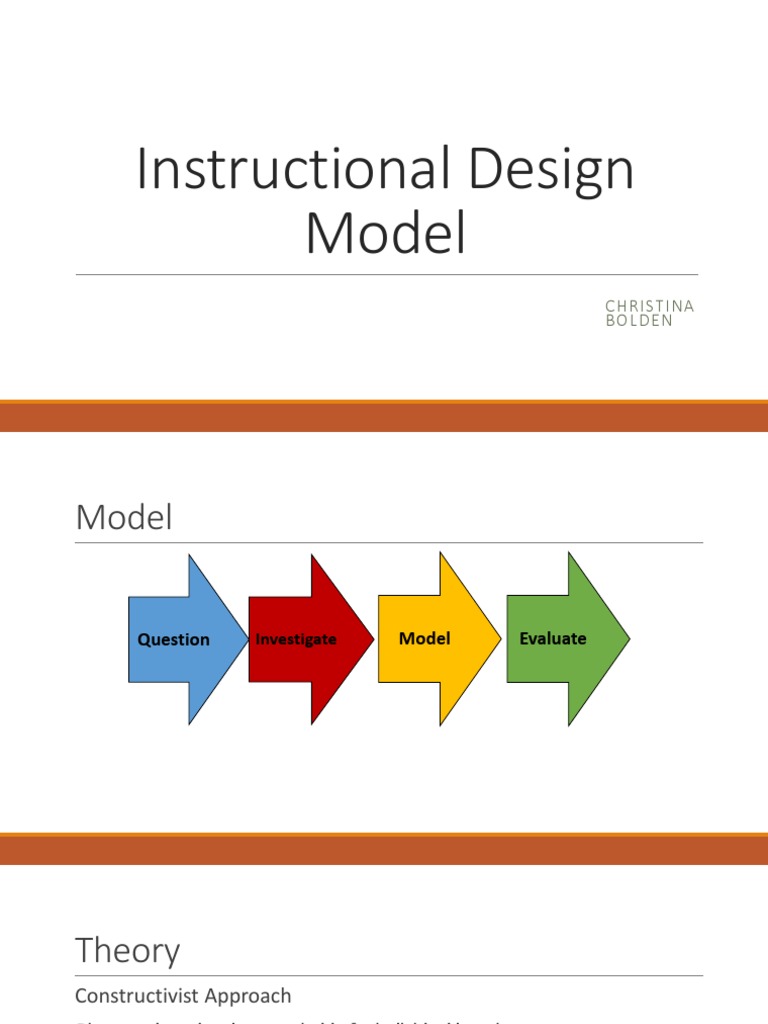 Instructional Design Model Presentation PDF Instructional Design