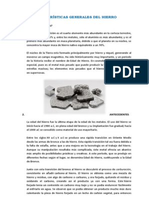 Informe Sobre El Hierro | PDF | Rieles | Materiales
