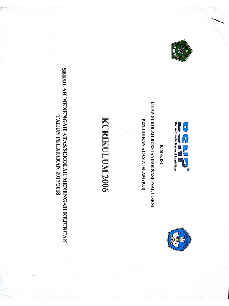 Download Contoh Soal Usbn Pai Sma Kurikulum 2006 17 Images