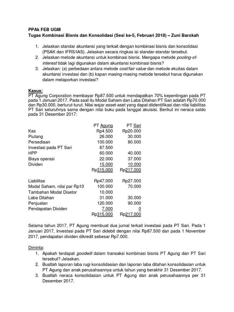 Kasus Kombinasi Dan Konsolidasi Pdf