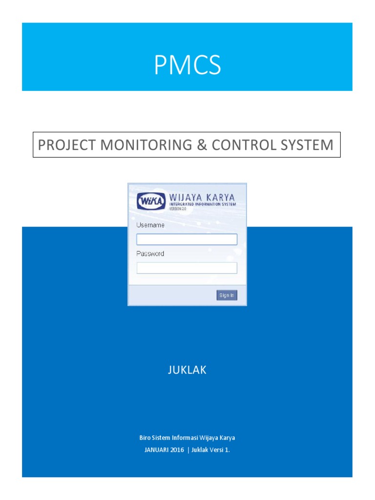 Panduan Operasional PMCS Wijaya Karya | PDF