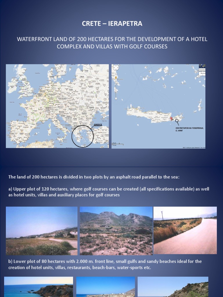 Crete Ierapetra: Waterfront Land of 200 Hectares For The Development