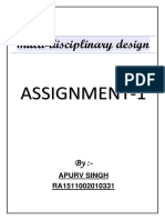 Multi-Disciplinary Design: Assignment-1