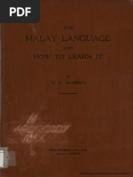 The Malay Language and How To Learn It