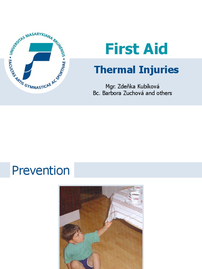 First Aid Thermal Injuries PDF Hyperthermia Burn