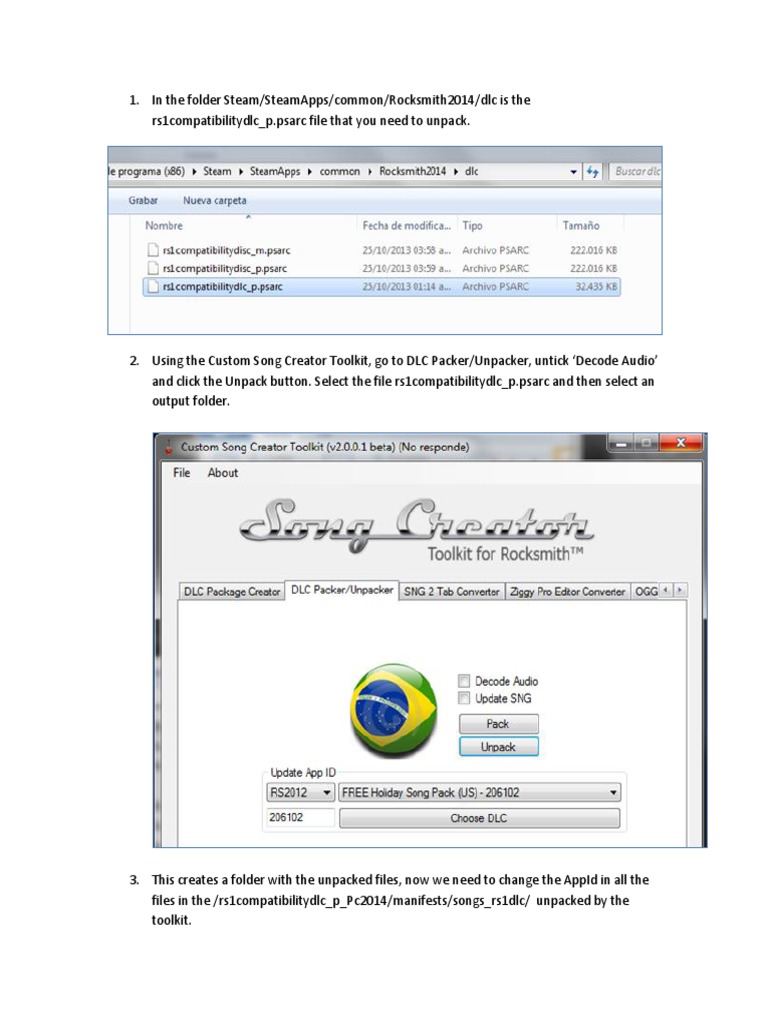 How to repack psarc files free