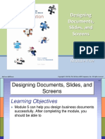 Designing Documents, Slides, and Screens: Module Five
