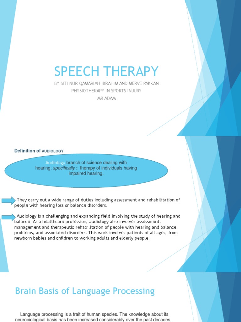 Speech Therapy PDF Phonology