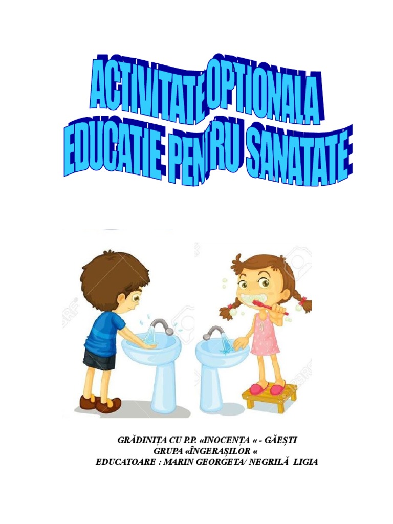 Programa Optional Educatie Pentru Sanatate Gradinita