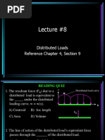 Lecture #8: Distributed Loads Reference Chapter 4, Section 9