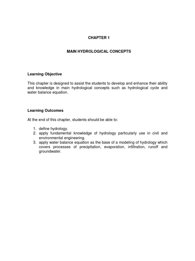 Chapter+1+-+main+hydrological+concepts+ Edited | Download Free PDF ...