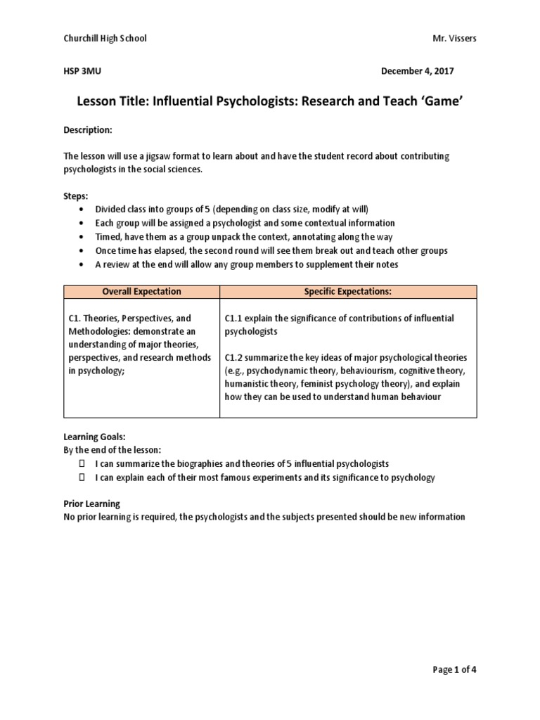 Influential Psychologists PDF Psychology Theory