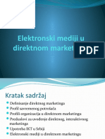 Elektronski Mediji U Direktnom Marketingu - Prezentacija