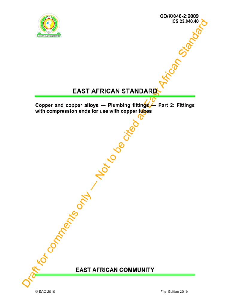 Draft Bs En 1254 2 1998 Pdf Standards Organization Standardization