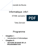 Introduction à l'Informatique