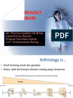 Arthrology Umum: Dr. Thontowi Djauhari NS M.Kes Laboratorium Anatomi Program Pendidikan Dokter Univ. Muhammadiyah Malang