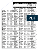Turnos de Farmacias de MARZO - La Plata, Berisso y Ensenada