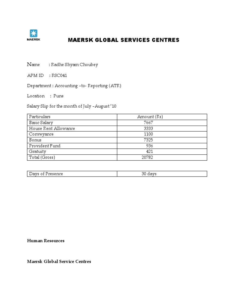 Maersk Global Services Centres PDF