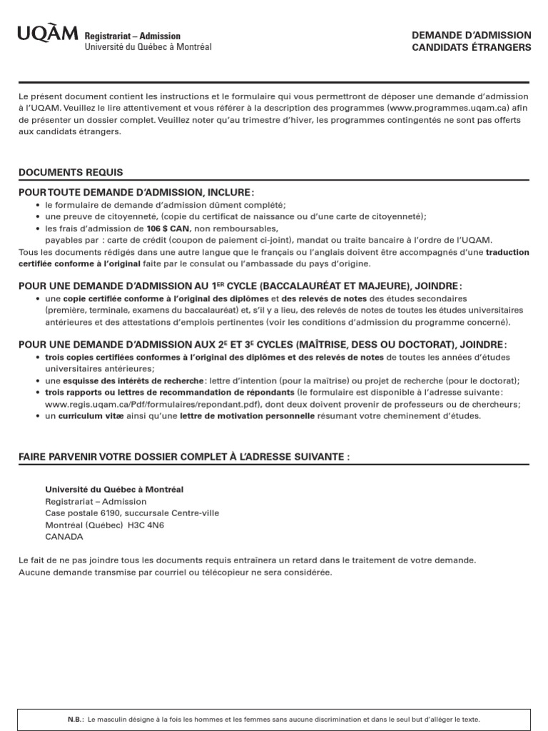 Uqam Pdf Doctorat Baccalaureat Universitaire