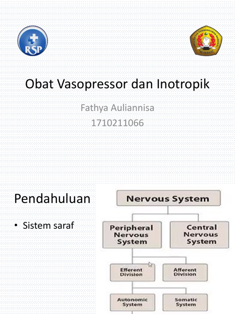 Obat Vasopressor dan Inotropik: Fathya Auliannisa 1710211066