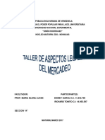 Taller de Aspectos Legales Del Mercadeo