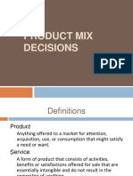 Product Mix Decisions