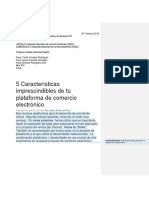 5 Características Imprescindibles de Tu Plataforma de Comercio Electrónico