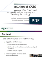 The Evolution of CATS: The Development of An Embedded Support Model For Learning and Teaching Technology