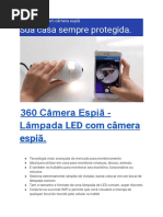 360 Câmera Espiã - Lâmpada LED Com Câmera Espiã.