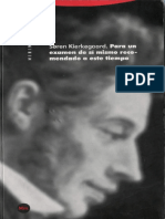 Soren Kierkegaard - para Un Examen de Sí Mismo Recomendado A Este Tiempo PDF