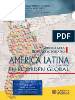 Posdoctorado America Latina Orden Global